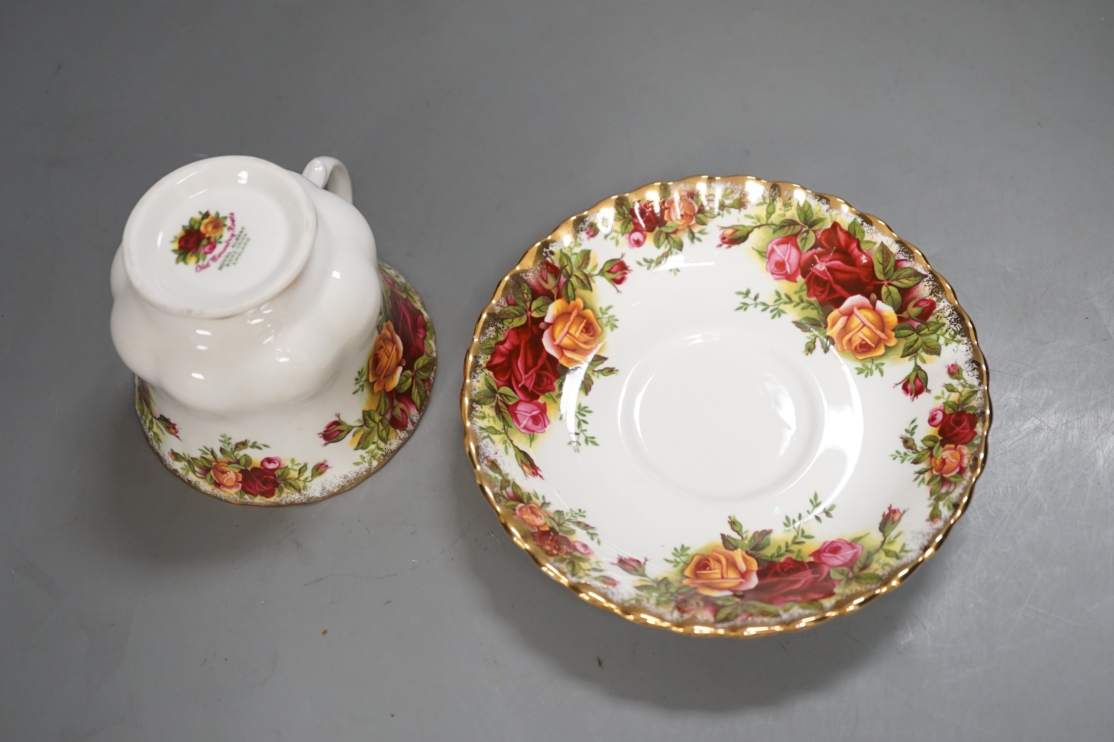 A selection of Royal Albert Old Country Rose six part coffee and tea service